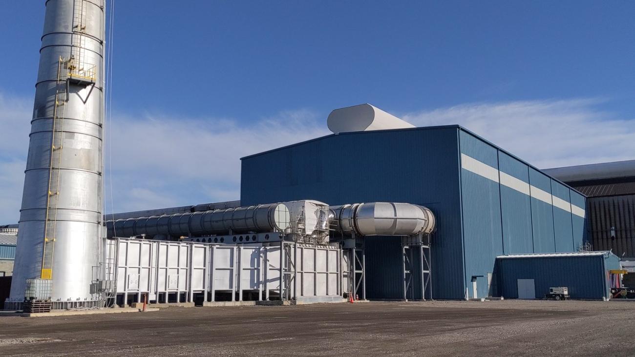 Exterior view of steel manufacturer's walking beam furnace