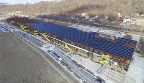 Aerial View of Mill 19 Solar Project at 75% Completion