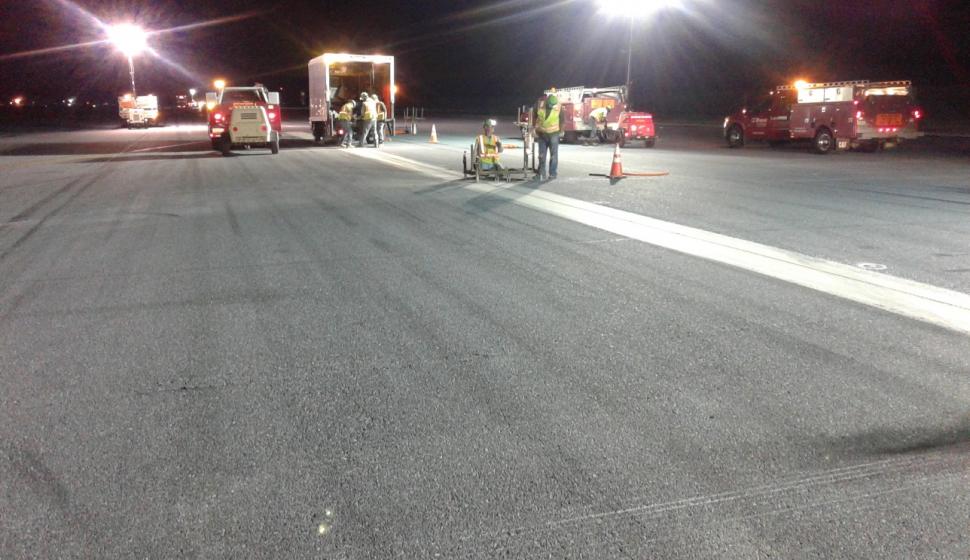 It took electricians nearly six months to install two miles' worth of runway lighting
